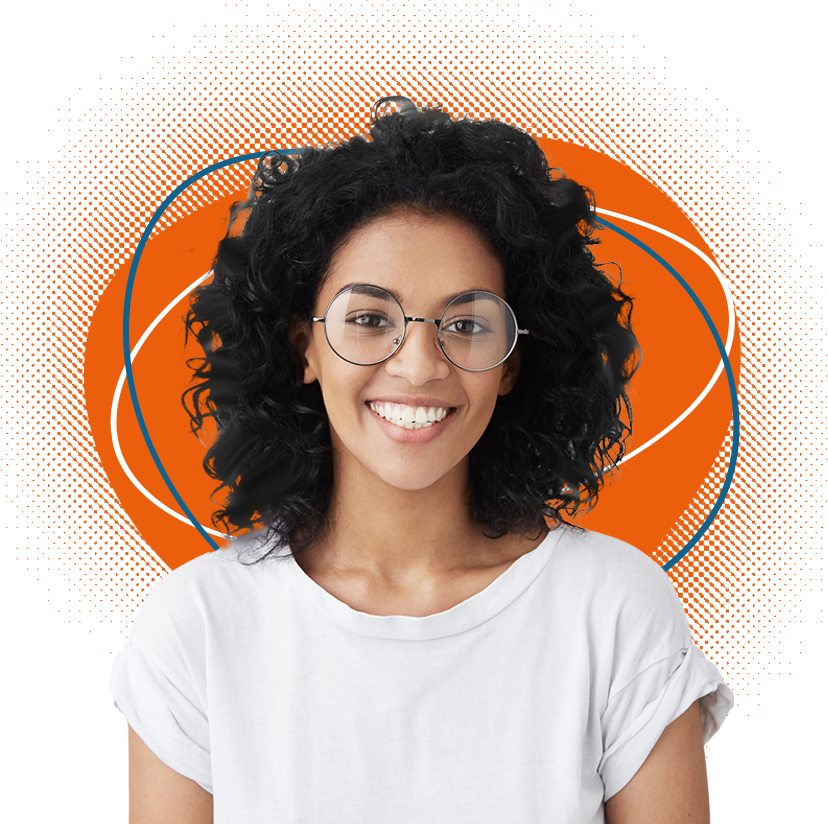 Jeune femme souriante